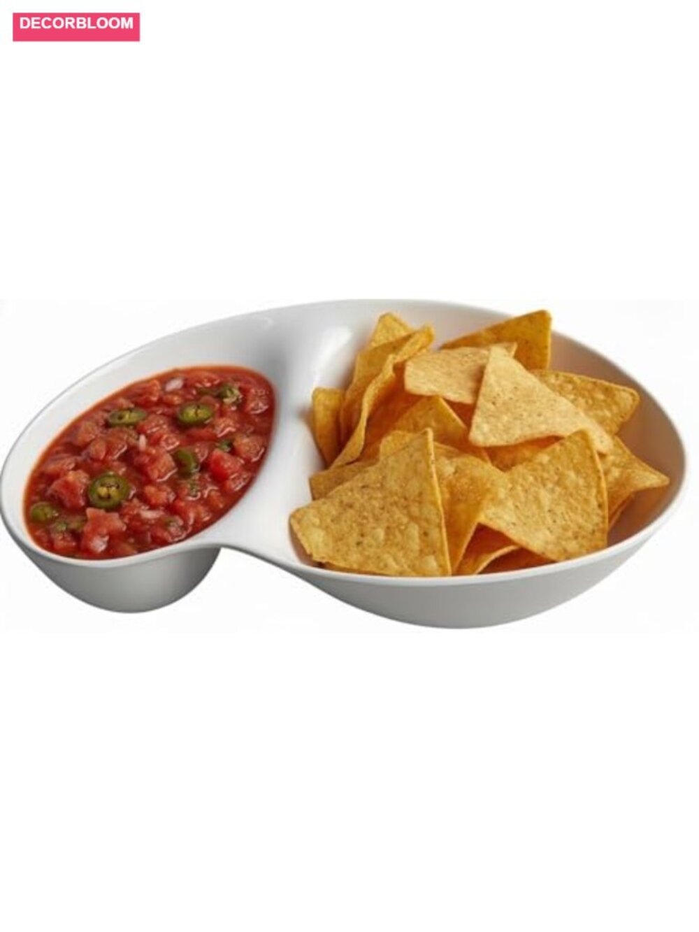 Melamine Chip and Dip Serving Set Divided Platter Tray